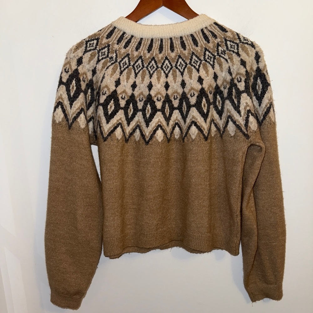 H&M Women’s Fair Isle Jacquard-Knit Cardigan, sz M - Picture 10 of 15